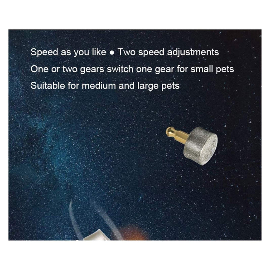 Dog Nail Grinder 2-Speed Electric Rechargeable Pet Claw Trimmer R8494