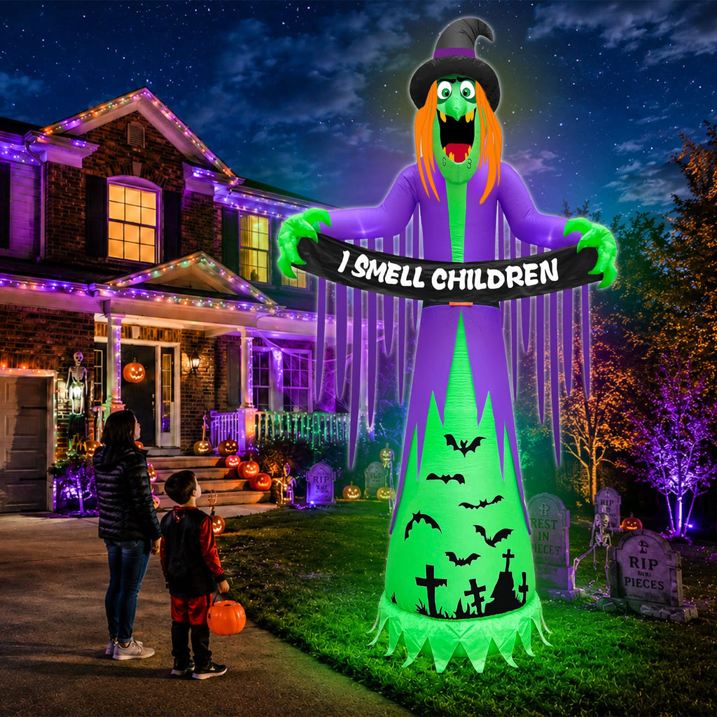 12FT Halloween Inflatables Witch Decorations W764