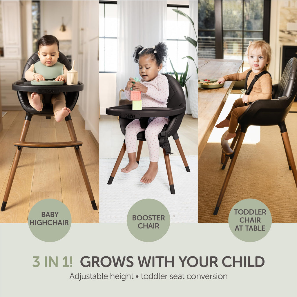 Convertible Wooden High Chair with Adjustable Height B7447