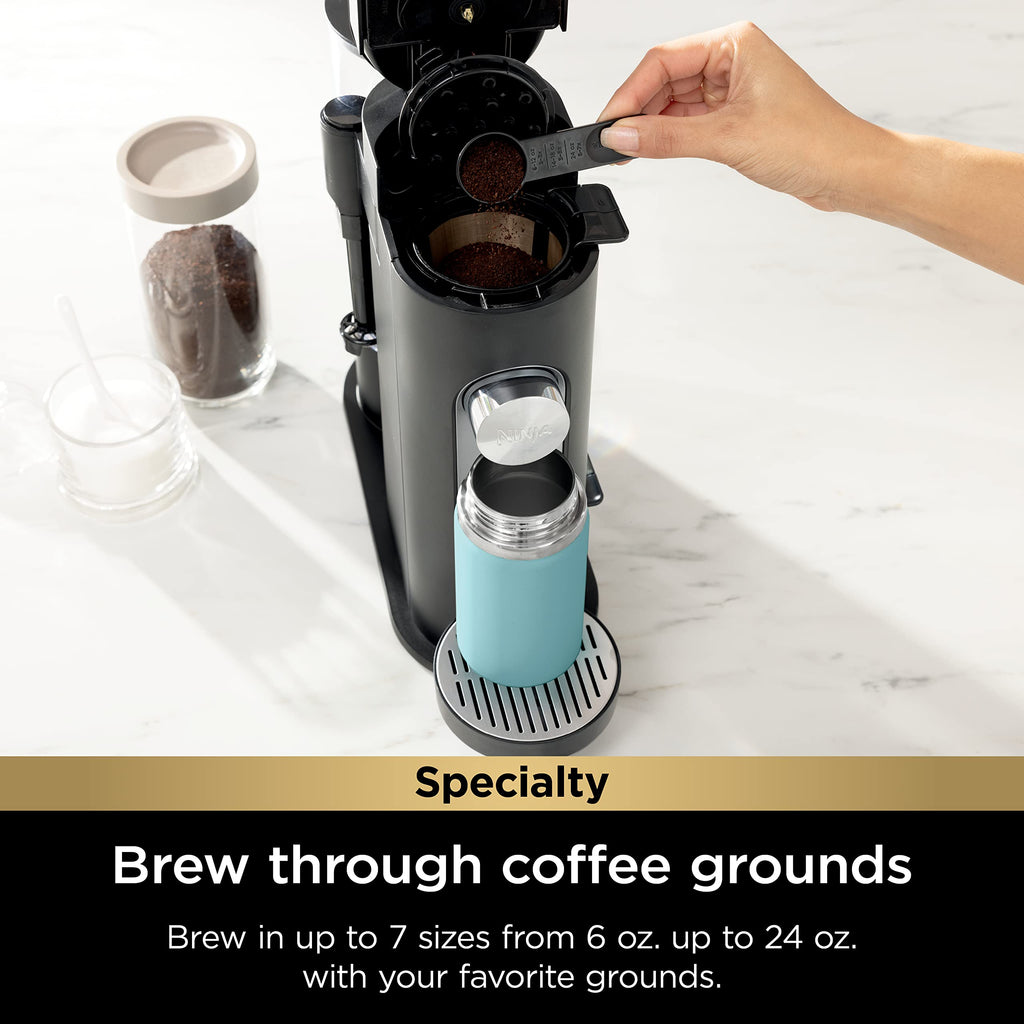 Single-Serve Coffee Maker with Milk Frother, Black F368828