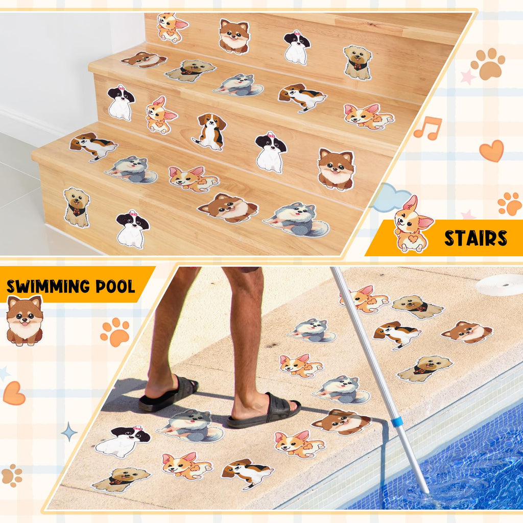 24 Pcs Dog Bathtub Non Slip Stickers N3555