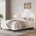 Full Size Bed Frame with Tufted Wingback Headboard & Footboard M2668