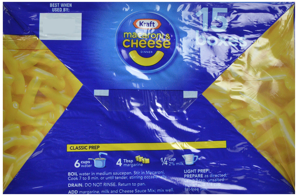 Macaroni & Cheese Dinner 7.25 oz 15 Pack R458