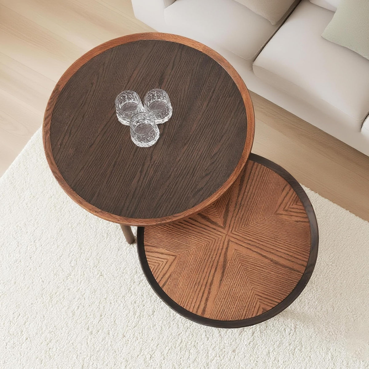 24 Round Solid Oak Coffee Table O191