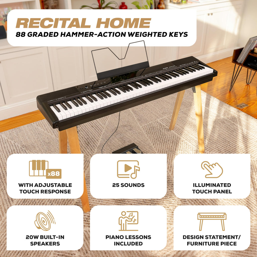 88-Key Black Digital Piano M97870