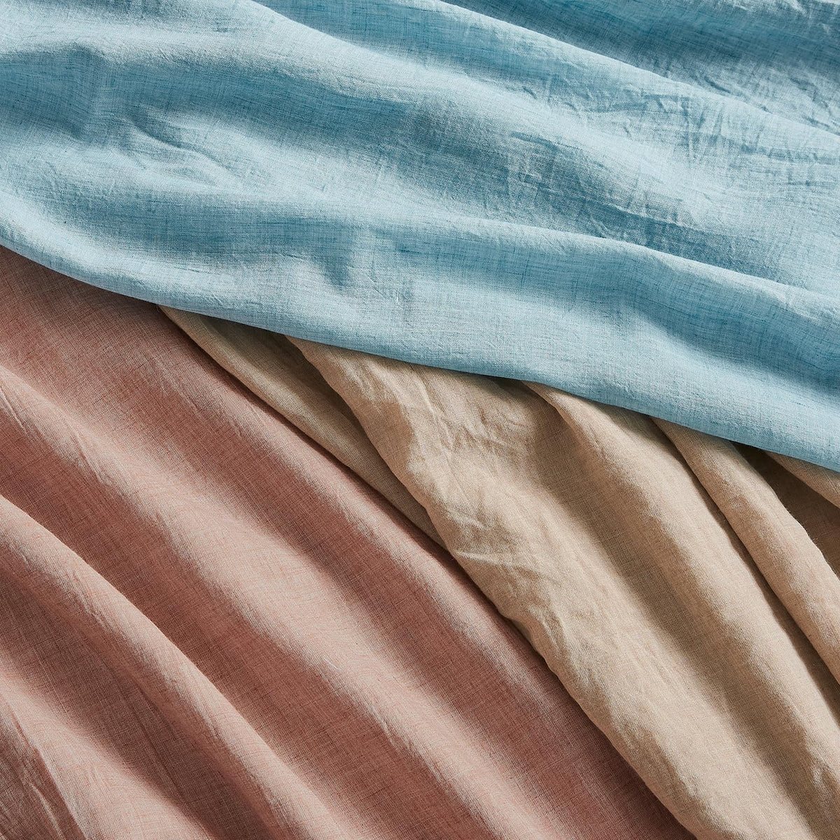 Blush Pink Sheer Cotton Linen Curtains 2 Panels L64043